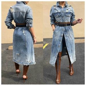 Denim Trench Jacket